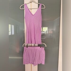 NWOT Lilly Pulitzer Florin line top and Brea scallop shorts in Purple Iris